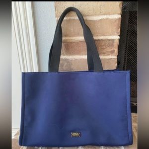 FRANCES VALENTINE "Kate" blue Nylon Shopper Tote Bag